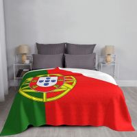 Current Flag Of Portugal Blanket Velvet Printed Breathable Warm Throw Blankets For Bed Outdoor Bedding Throws