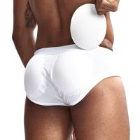 Mens Underwear With Padding Fake Buttocks Sexy Hips Lifting Briefs Breathable Cotton Panties With Removable Pads