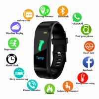 ▫ 115 Plus Smart Watch Bluetooth Digital Watches Health Wristband Heart Rate Fitness Pedometer Electronic Bracelet Waterproof