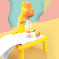Kids LED Projector Drawing Table Toy Set Table Painting Board Desk Educational Learning Paint Tools Toys For Children