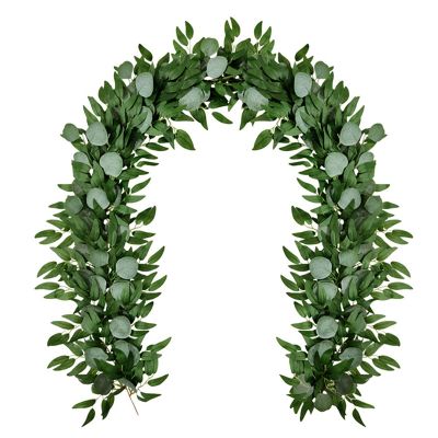 Artificial Eucalyptus and Willow Vines Faux Garland Ivy for Wedding Backdrop Arch Wall Decor Table Runner Vine