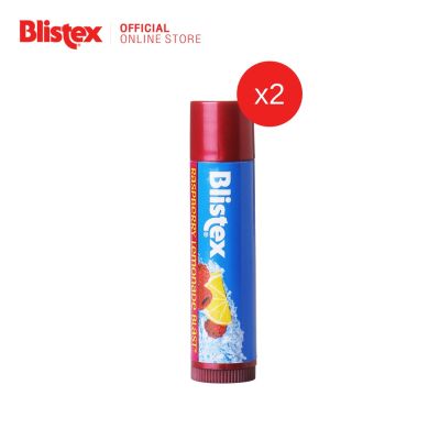 (แพ็ค 2) Blistex Raspberry Lemonade Blast Quality from USA - ลิปบาล์ม กลิ่นราสเบอร์รี่และเลมอนเนด ริมฝีปากชุ่มชื้น บลิสเทค