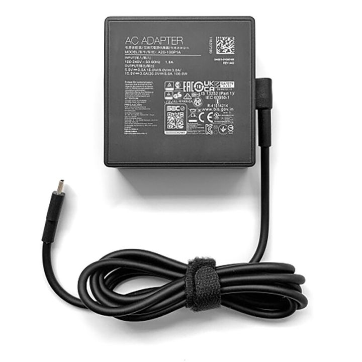 A20-100P1A Laptop Charger For ASUS ROG 100W 20V 5A Type-C Adapter ...