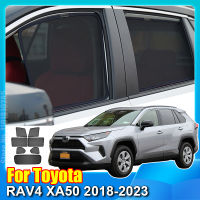 สำหรับโตโยต้า RAV4 XA50 2018-2023แม่เหล็กรถหน้าต่างม่านบังแดดโล่ด้านหน้ากระจกด้านหลังด้านข้างม่านสีอาทิตย์ Visor