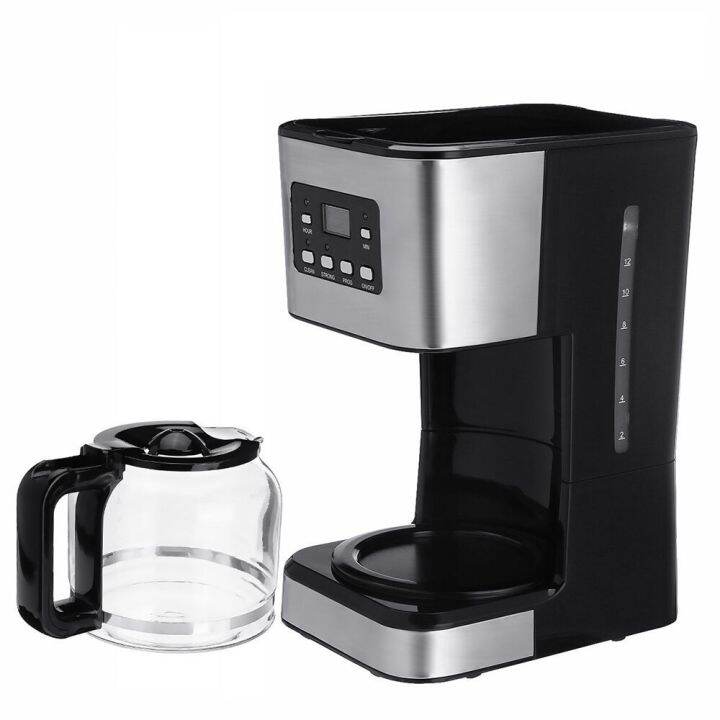 เครื่องชงกาแฟหยดอัตโนมัติ12ถ้วยเครื่องชงกาแฟไฟฟ้า950w-พร้อมใช้ที่สำนักงานที่บ้านฟังก์ชั่นรักษาความอบอุ่นอัตโนมัติ220v-กาต้มน้ำ