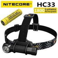 NITECORE ไฟฉายคาดศีรษะ187เมตร,XHP35 HD สูงสุด1800ลูเมนสำหรับไฟหน้าแบบพกพาได้ HC33หลอดไฟหน้ากลางแจ้ง8โหมดการทำงาน