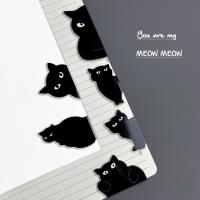 6/7pcs Black Cat Bookmark for Books Cute Cartoon Magnetic Page Clips Book Marker Unique Reading Gift for Reading Lover
