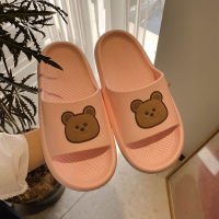 Slippers Women Home Summer Beach 2022 Bear Female Platform Fashion Soft Flat Sandals Eva Anti-slip Bathroom Mujer Man Shoes