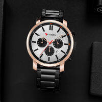 CURREN Fashion Casual Quartz Watches Man Sport nded Wristwatches with Chronograph Stainless Steel Band black Male Clock