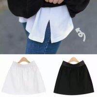 【CW】 Fashion Sweater Base Men Fake Hem Shirt Skirt Thin Short Half-length Adjustable Layered Top