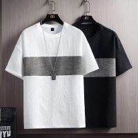 Simple Summer Korean Fashion Loose Short Sleeve T-shirt for Men A