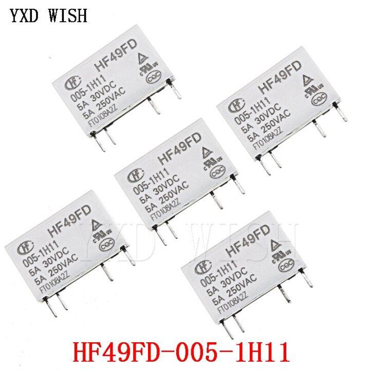 รีเลย์-hf49fd-005-hf49fd-024-1h11สำหรับ-hf49fd-012-1h11-hf49fd-005-1h11-hf49fd-012-024รีเลย์5a-4pin-1h11-dc-5v-12v-24v