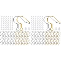 800 Pcs/400 Pairs Silver and Gold Earring Hooks,Hypoallergenic Fish Earring Hooks Ear Wires for Jewelry Making DIY