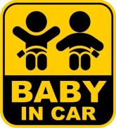 HCMDecal Baby in Car dán xe hơi 12x12cm