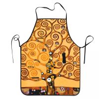 Unisex Gustav Klimt Tree Of Life Kitchen Chef Cooking Baking Apron Women Men Tablier Cuisine for Gardening