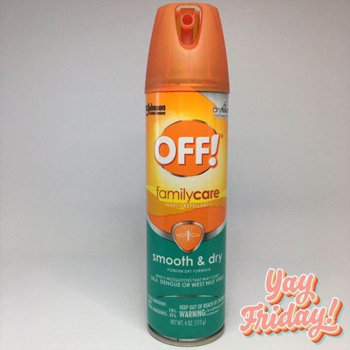 OFF! Family Care Smooth & Dry Insect Repellent Spray 4 oz. Lazada PH