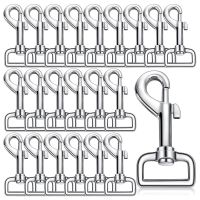 24Pcs Swivel Snap Clips for Dog Leash Flag Hook Clasp Multipurpose Bolt Snap for Keychain Camera Strap Linking Pet Leash