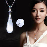 [COD] Moonstone โอปอลลดลง สร้อยคอ จี้เกาหลีเกาหลี เครื่องประดับเงินสร้อยคอคริสตัลธรรมชาติ