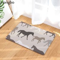 Hongbo New Welcome Mats Styles Horse Print Doormats Bathroom Kitchen Carpet Home Floor Mats Living Room Anti-Slip Rug 40X60 50X8