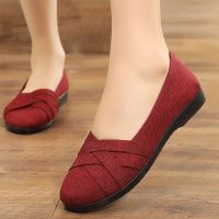 Ready StockCasual Women Kasut Perempuan Kasut Sport Breathable Mesh Canvas Versatile Casual Loafers