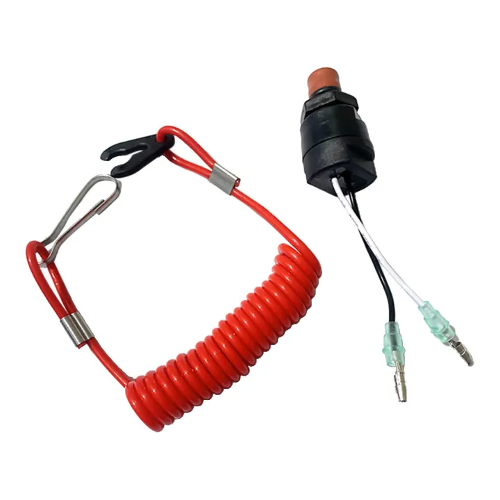 WBStar Outboard Motor Kill Switch W/ Safety Tether Lanyard Fit for