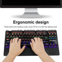 NKRO Backlit คีย์บอร์ดแบบมีสายสวิตช์สีน้ำเงิน USB Backlight Gaming Keyboard Universal Mechanical Luminous Keyboard สำหรับ Gamer Laptop