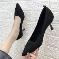 Women High Heels Breathable Stiletto Pumps Ladies Sexy Slip On Shallow Pointed Toe Shoes Zapatillas Mujer