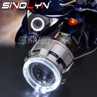 Sinolyn 2.0 มอเตอร์ไฟหน้าLED Angel Eyes Halos H1 H4 H7 Bi-Xenonเลนส์โปรเจคเตอร์HID Retrofitชุดสูงต่ำ6000K