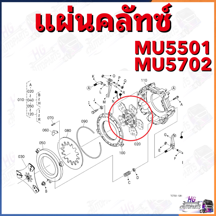 แผ่นครัช-mu5501-mu5702-แผ่นครัชกำลังหลัก-19ฟัน-5แฉก-คลัชคูโบต้า-แผ่นคลัช-แผ่นครัท-ชุดคลัทช์คูโบต้าmu5501-แผ่นครัท-แผ่นครัทmu5501-จานครัท