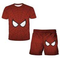 Graphic T-Shirt Korean Childrens Clothing Boys Clothes 4yrs to 12yrs Spiderman 3D Printing Halloween Costume for Kids Girl Set