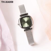 ◕☍ for women students ms contracted temperament 2023 the new light of luxury square niche dial waterproof female