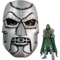 Dr Doom คอสเพลย์ซูเปอร์ฮีโร่หมวกนิรภัยยางแฟชั่นเต็มรูปแบบแถบสวมหัวแบบเย็นคอสตูมงานปาร์ตี้สวมหน้ากากฮาโลวีน