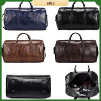 SHILU จุได้มาก กระเป๋าเดินทาง holdall การเดินทางเพื่อธุรกิจ แบบพกพาได้ PU หนัง Duffle ของใหม่ นุ่มนุ่มๆ กระเป๋าวันหยุดสุดสัปดาห์ ชายหญิง