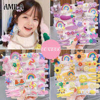 AMILA ใหม่เด็กกิ๊บสาวกิ๊บดอกไม้เจ้าหญิงน่ารักชุด14คลิปขนาดเล็ก