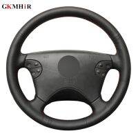 Hand-stitched Black Artificial Leather Car Steering Wheel Cover for Mercedes-Benz W210 E-Class E320 2000 2001 2002