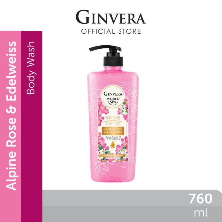 Ginvera World Spa Swiss Body Wash Alpine Rose & Edelweiss 760ML Lazada