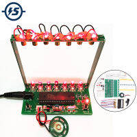 DIY ชุดอิเล็กทรอนิกส์ C51 MCU เลเซอร์พิณชุดบัดกรีโครงการปฏิบัติสตริงแป้นพิมพ์ชุด7สตริงเทคโนโลยีเปียโนกล่องดนตรี