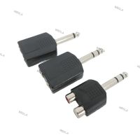 Audio connector Mono Stereo 6.35mm 6.5mm 1/4" male Jack to 6.35 6.5 female RCA Y Splitter Microphone Converter Adapter Headphone W6TH