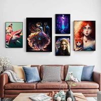 Concert Dance Poster Girl Sea Surfing Picture Print Canvas Painting Wall Art Home Mural Corridor Living Room Decor Without Frame