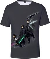 WANHONGYUE Anime Sword Art Online SAO 3D Printed T-Shirt Short Sleeve Shirts Cosplay Pullover Top Tees