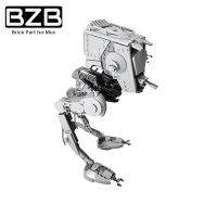 BZB MOC 14608โมเดลบล็อคก่อสร้าง AT-ST ระหว่างดวงดาววอล์คเกอร์เกมด้านการตกแต่งสมองเด็กฟิกเกอร์ราพันเซล DIY