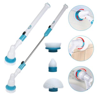 3-In-1 Electric Cleaning Brush Bathtub Tile Brush Spin Cleaner Kitchen Bathroom Sink Cleaning Gadget Cordless Scrubber
