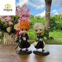 PTOUTS Q Postket Bleach ตุ๊กตาขยับแขนขาได้ภาพอนิเมะตาโตของเล่นโมเดล Hitsugaya Touhiriu ของประดับโต๊ะทำงานของเล่นเด็กอิจิโกะคุโรซากิตุ๊กตา PVC