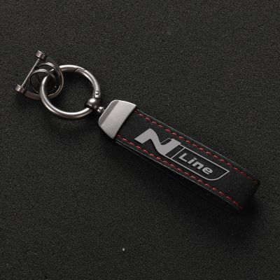 For Hyundai N LINE NLINE i30 Tucson Veloster SONATA ELANTRA I20 Car High Quality Suede Leather Keychain 4S custom gift Key Rings