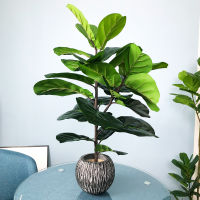 【cw】65-125cm Tropical Tree Large Artificial Banyan Plants Fake Ficus nch Plastic Leaves Desk Potted For Home Wedding Gifts Decor ！