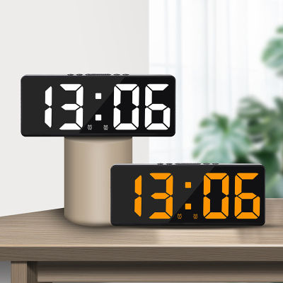 การควบคุมด้วยเสียงนาฬิกาปลุกดิจิตอล Teperature Snooze Night Mode นาฬิกาตั้งโต๊ะตั้งโต๊ะ1224H Anti-Disturb Funtion LED นาฬิกานาฬิกา