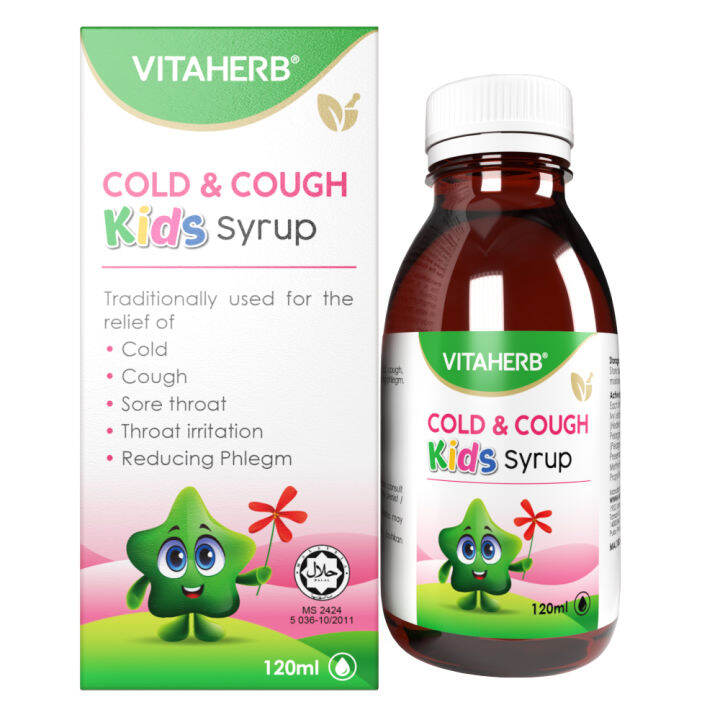 Vitaherb Cold & Cough Syrup (120ml) ( Kids & Adults ) Lazada