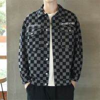 (M ~ 3xl) American Chessboard Gulipus Jacket Man, Tide Brand Brand European และ American Street หลวมขนาดใหญ่ขนาดใหญ่ขนาดใหญ่แจ็คเก็ตงานขนาดใหญ่ฤดูใบไม้ผลิและฤดูใบไม้ร่วงหล่อด้านบนสุดหล่อ