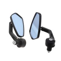 7/8 22mm Handlebar End Mirror Motorcycle Universal Blue Glass Rearview Mirror For Yamaha FZ6 R25 R3 Honda CB650R CB500X BMW Mirrors