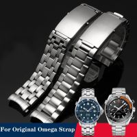 สายนาฬิกาสแตนเลสสำหรับ Omega 007 Seamaster Planet Ocean 300เมตรนาฬิกากีฬา18มม. 20มม. 22มม.